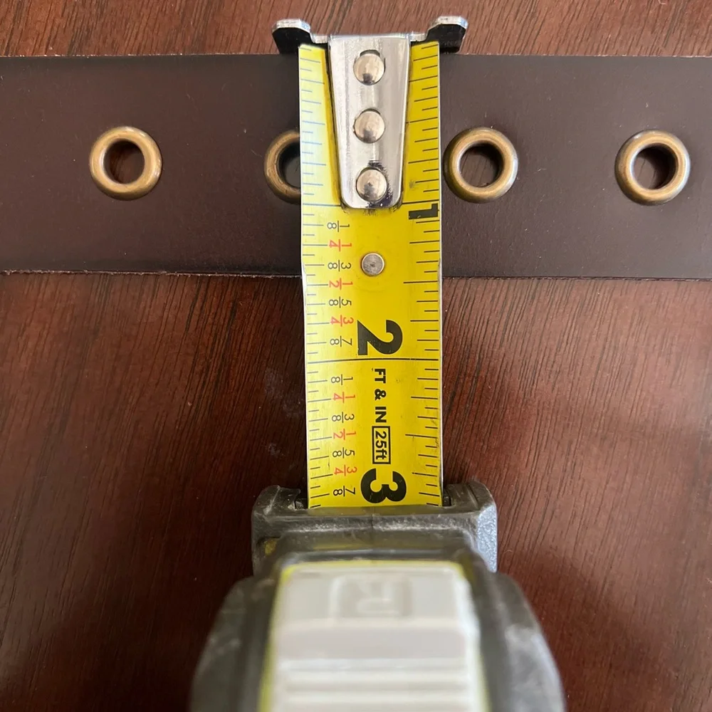 Frye Brown Genuine 100% Leather Belt with Gold- Bronze Buckle M/L/
